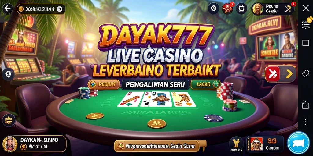 Screenshot DAYAK777 menampilkan suasana seru permainan Live Casino.