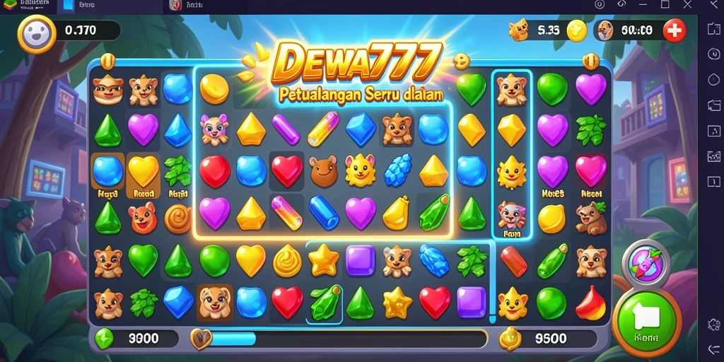Tampilan gameplay DEWA777 yang seru dan penuh warna.