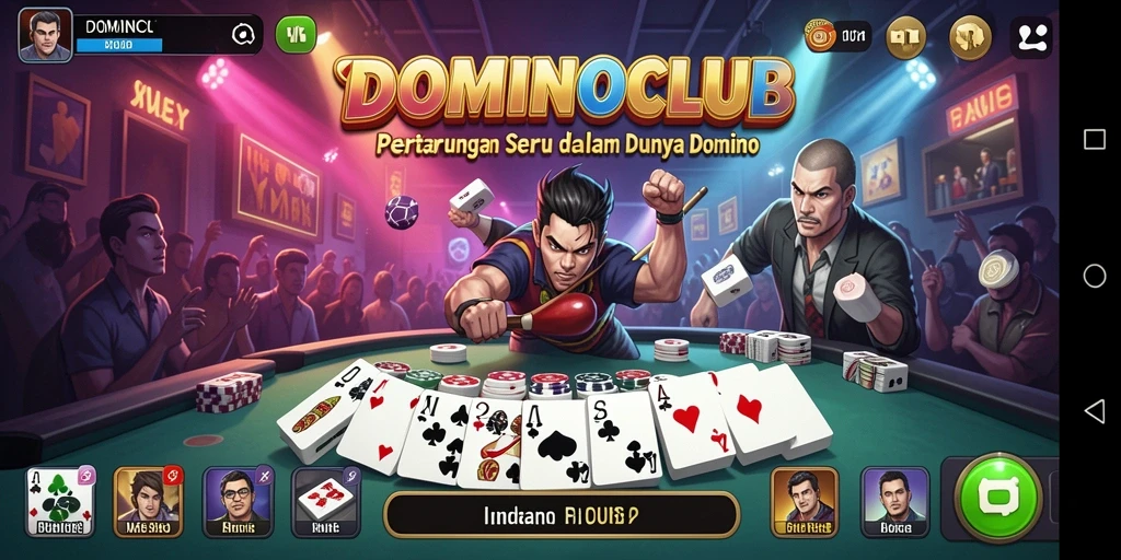 Gameplay seru dalam DOMINOCLUB dengan aksi pertarungan yang intens.