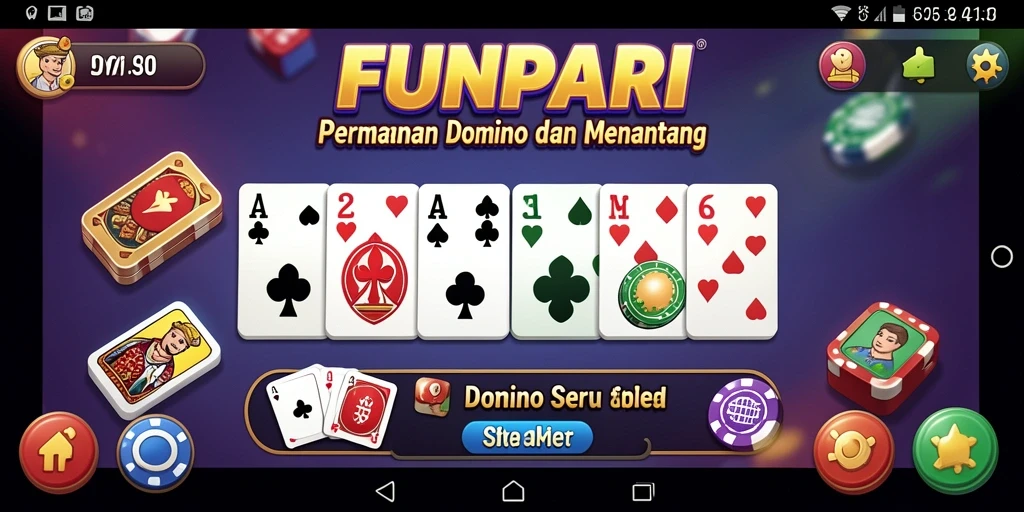 Tampilan gameplay Domino yang menarik dan interaktif.