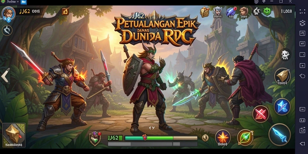 Gameplay JJ62 menampilkan karakter dan petualangan RPG yang memukau.
