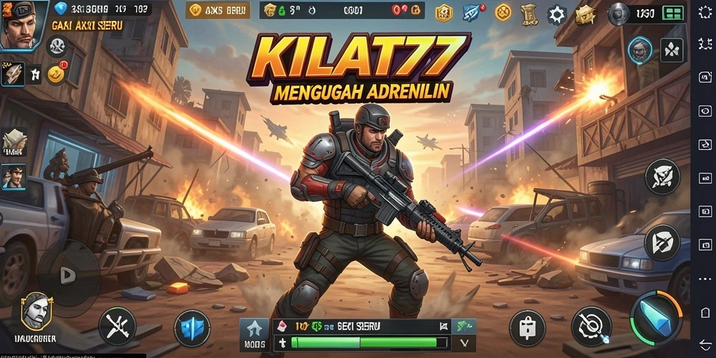 Tampilan gameplay KILAT77 dengan aksi mendebarkan dan karakter menarik.