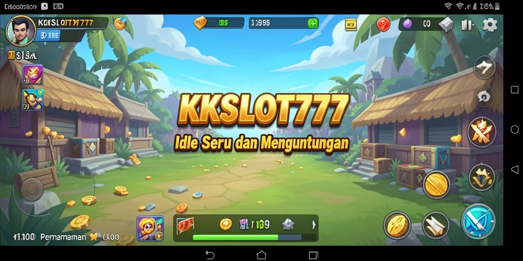 Tampilan utama gameplay KKSLOT777 dengan fitur Idle yang menarik.