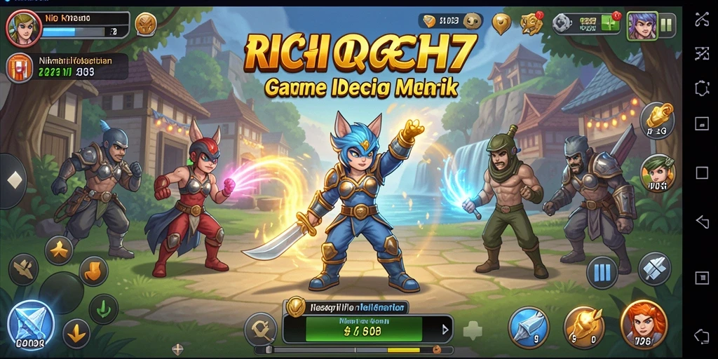 Tangkapan layar <strong>RICH7</strong> menampilkan gameplayIdle yang menawan dan seru.