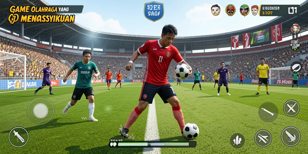 Tampilan gameplay SD107 menampilkan aksi olahraga yang mendebarkan.