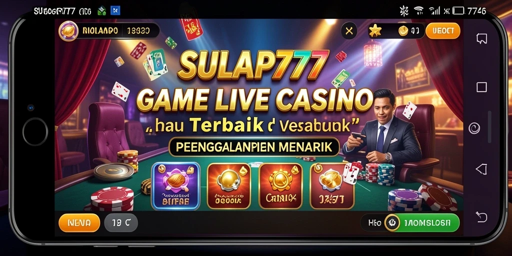 Screenshot SULAP777 menampilkan dealer live dan gameplay yang dinamis.