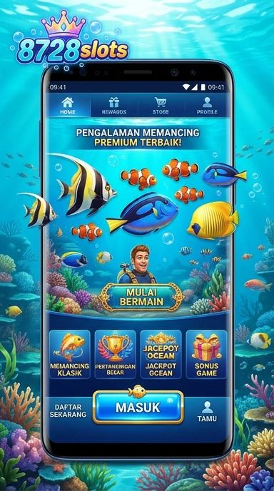 Tampilan utama aplikasi 8728slots dengan berbagai pilihan aplikasi.